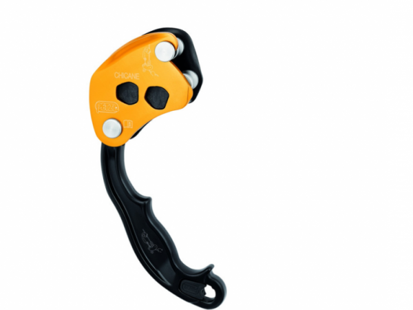 The CHICANE auxiliary braking device allows ZIGZAG and ZIGZAG PLUS mechanical Prusiks to be used on single ropes.