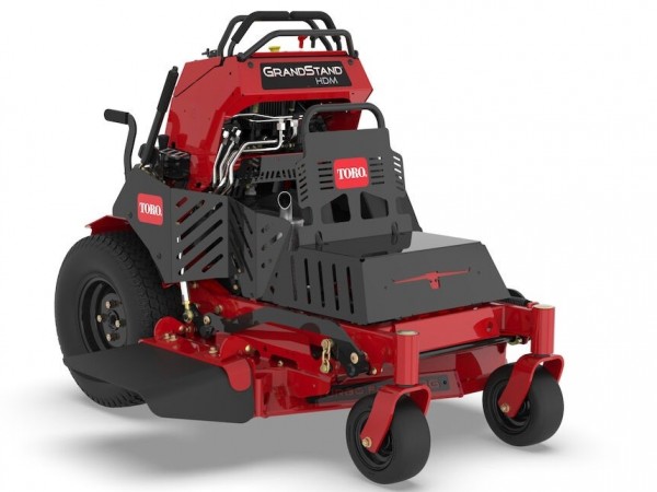 Stand up to long days and complex mowing jobs with the redesigned 36-inch GrandStand stand-on mower.