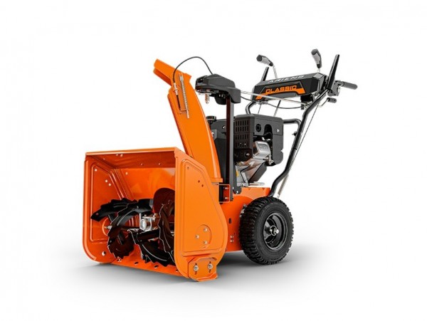 24” clearing width that moves 58 tons of snow per hr. Ariens AX 212cc engine with electric start
Compact, user-friendly design enables one-handed operation